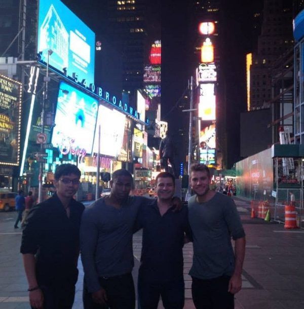 New friends and I in Times Square 