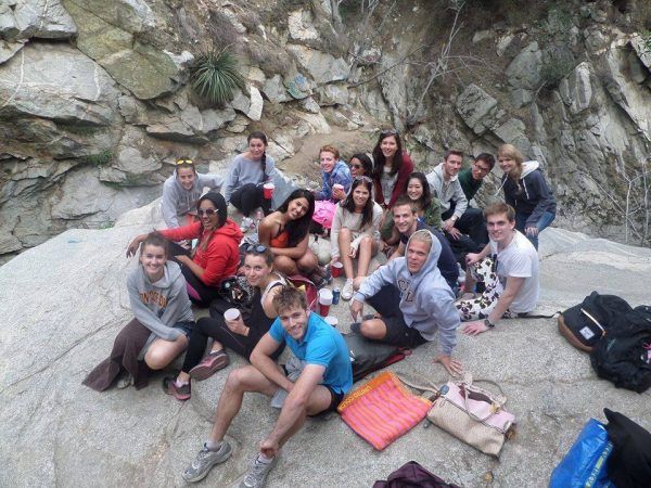 The winter quarter international students and I at a waterhole in Chanty Flats