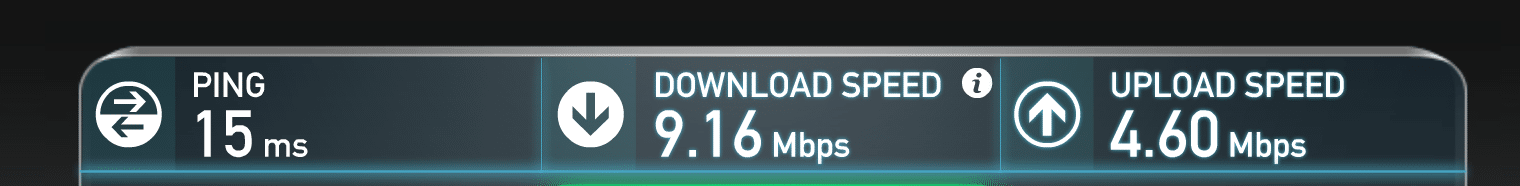 Beachub 9.15am Mon speed test