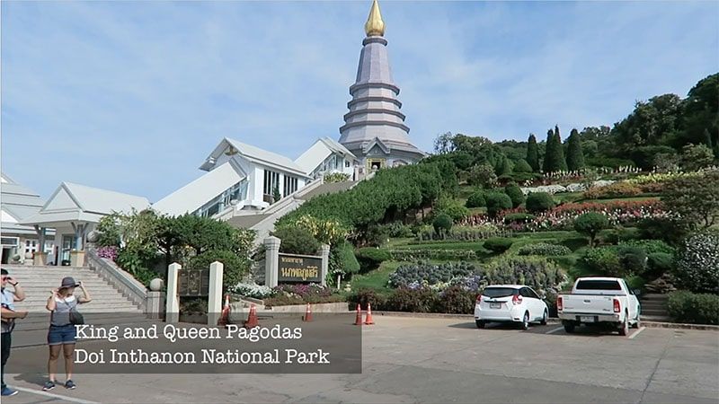 The Beautiful King Pagoda near the top of Doi Inthanon