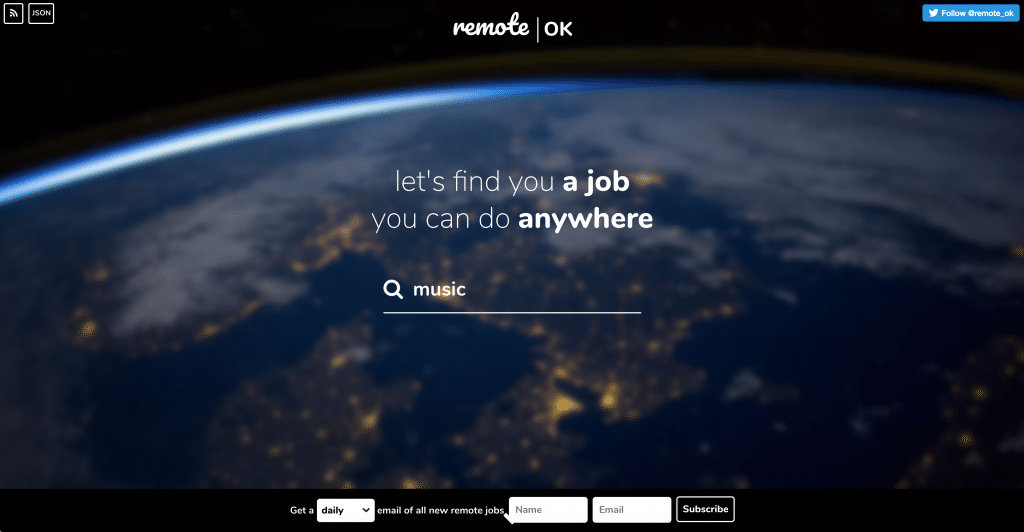 RemoteOK Remote Work Job Board